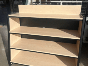 Meuble de présentation 4 niveaux – Bois – H126xL140cm