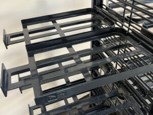 Présentoir à chaussures sur roulettes – Métallique & Plastique – H179xl51cm