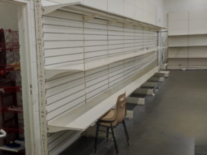 Lot de 10 panneaux rainurés de magasin blancs – H200 cm