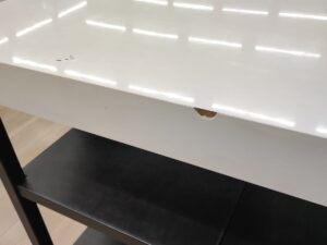 Table de présentation 3 niveaux avec miroirs – 130 x 210 x H111 cm