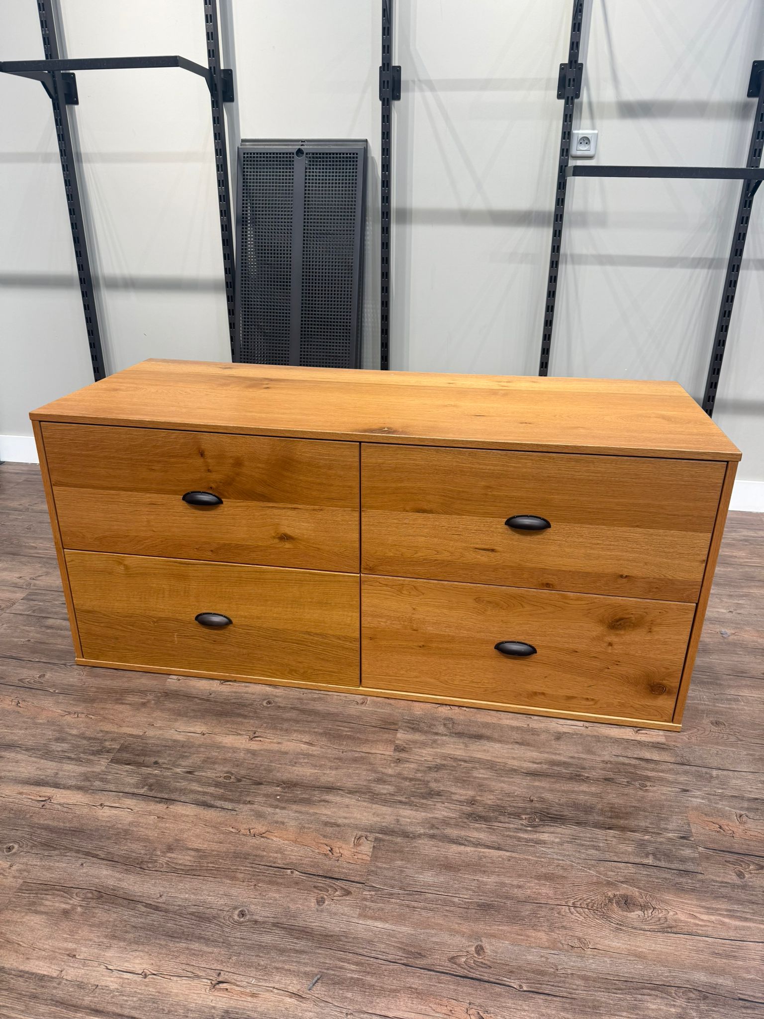 Commode 4 tiroirs - bois - 150 x 60 x H 67 cm
