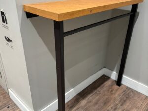 Console murale bois métal style industriel – 110 x 35 x H 110 cm
