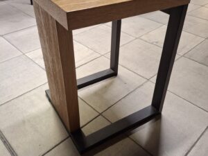 Tabouret bois métal – H 45 cm – assise 33 x 34 cm