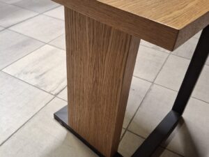 Tabouret bois métal – H 45 cm – assise 33 x 34 cm