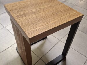 Tabouret bois métal – H 45 cm – assise 33 x 34 cm