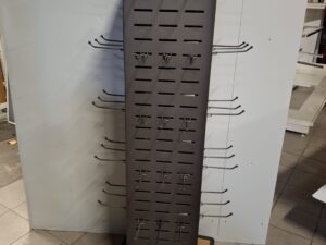 Présentoir rotatif 4 faces métal bois – 52 x 52 x H 164,5 cm