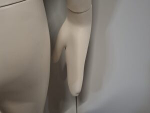 Mannequin buste femme – Fibre de verre blanc crème mat – H 183 cm