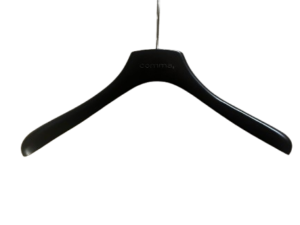 Lot de 30 cintres simples noirs – Plastique / PVC – L38 cm