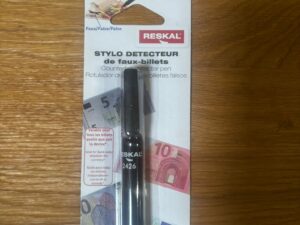 Stylo détecteur de faux billets Reskal
