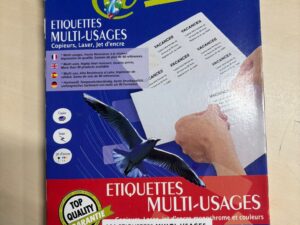Boîte de 100 étiquettes multi-usages blanches EXCELLENCE – 297 x 210 mm