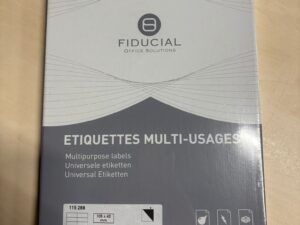 Boîte de 100 feuilles d’étiquettes multi-usages Fiducial – 105 x 42 mm – 1400 étiquettes