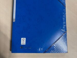 Chemise à élastiques cartonnée A4 Fiducial bleue