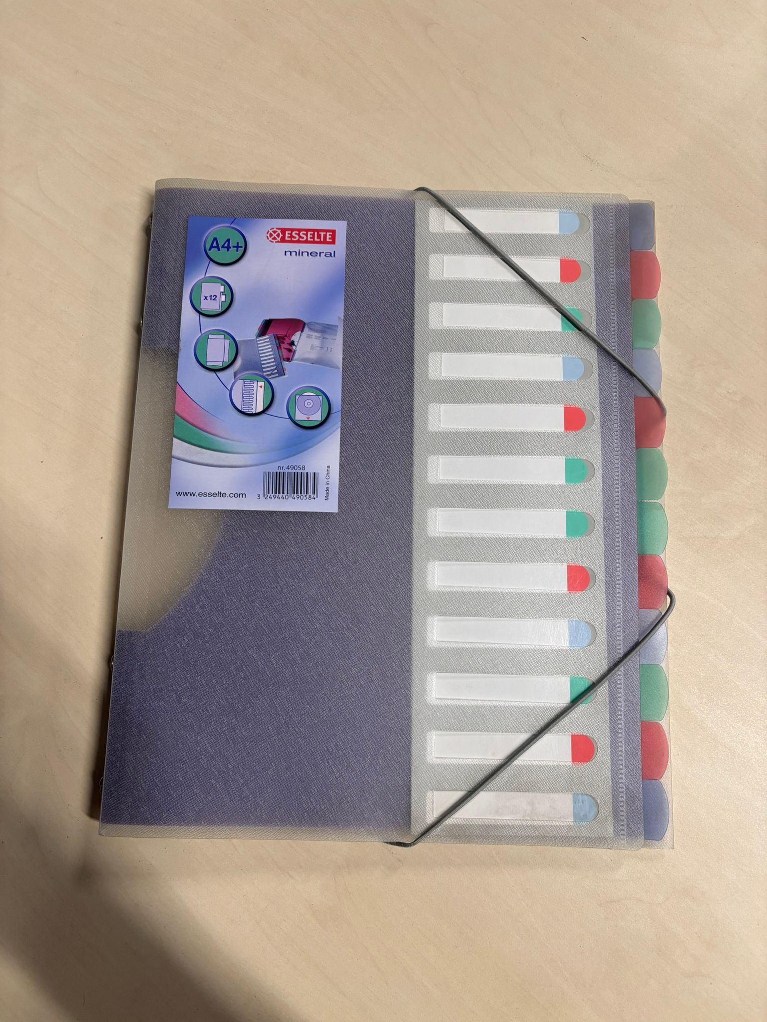 Trieur de documents A4 Esselte – 12 intercalaires