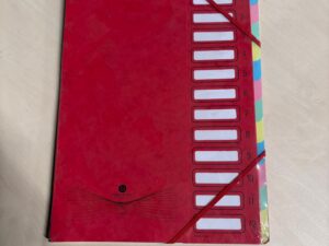 Trieur de documents A4 Fiducial rouge – 12 intercalaires