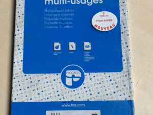 Pack de 100 feuilles d’étiquettes multi‑usage blanches – 105 x 70 mm – Format A4