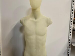 Mannequin demi-cuisse homme – Fibre de verre jaune pâle – H 110 cm