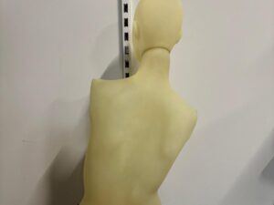 Buste femme – Fibre de verre jaune pâle effet transparent – H 80 cm