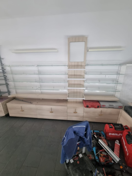 Lot de 4 éléments muraux - Bois - H175xL352 cm