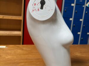Buste femme – Fibre de verre blanc brillant – H 80 cm