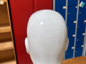 Buste femme – Fibre de verre blanc brillant – H 80 cm