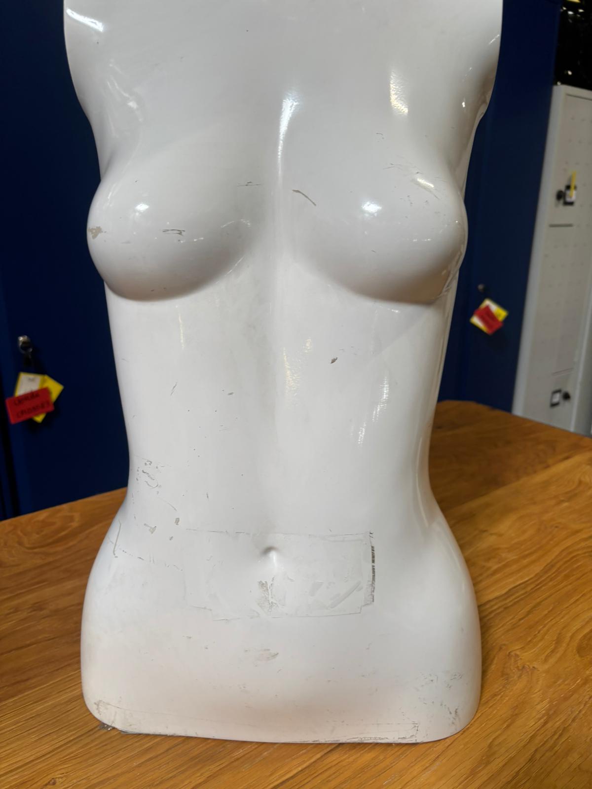 Buste femme – Fibre de verre blanc brillant – H 82 cm