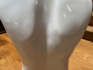 Buste homme – Fibre de verre blanc brillant – H 70 cm