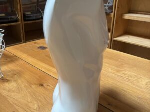 Buste homme – Fibre de verre blanc brillant – H 70 cm