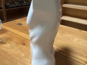 Buste homme – Fibre de verre blanc brillant – H 70 cm