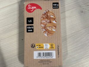 Élastiques caoutchouc blond larges – 150 x 10 mm – 100 g