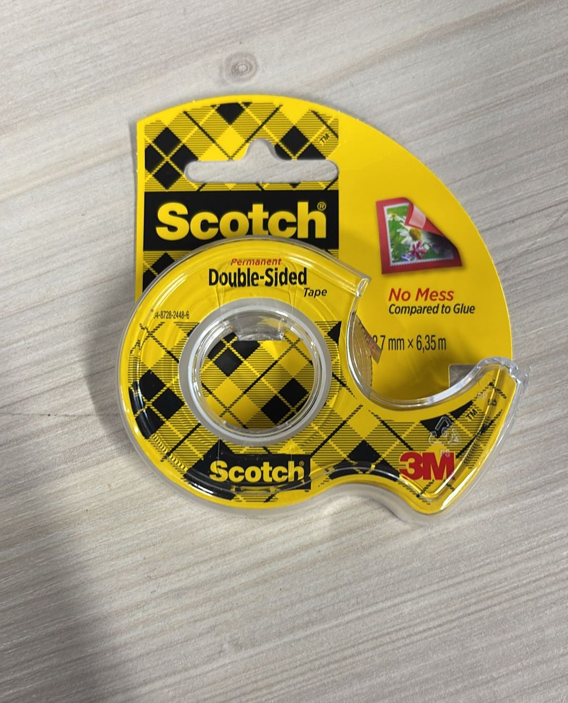 Ruban adhésif double face 3M – 12,7 mm x 6,35 m