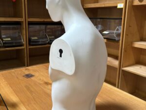 Buste homme – Fibre de verre blanc – H 80 cm