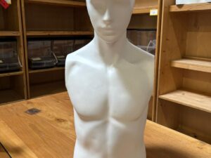 Buste homme – Fibre de verre blanc – H 80 cm