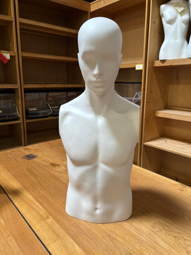 Buste homme – Fibre de verre blanc – H 80 cm