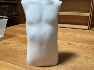 Buste enfant 3/4 ans – Fibre de verre blanc brillant – H 50 cm