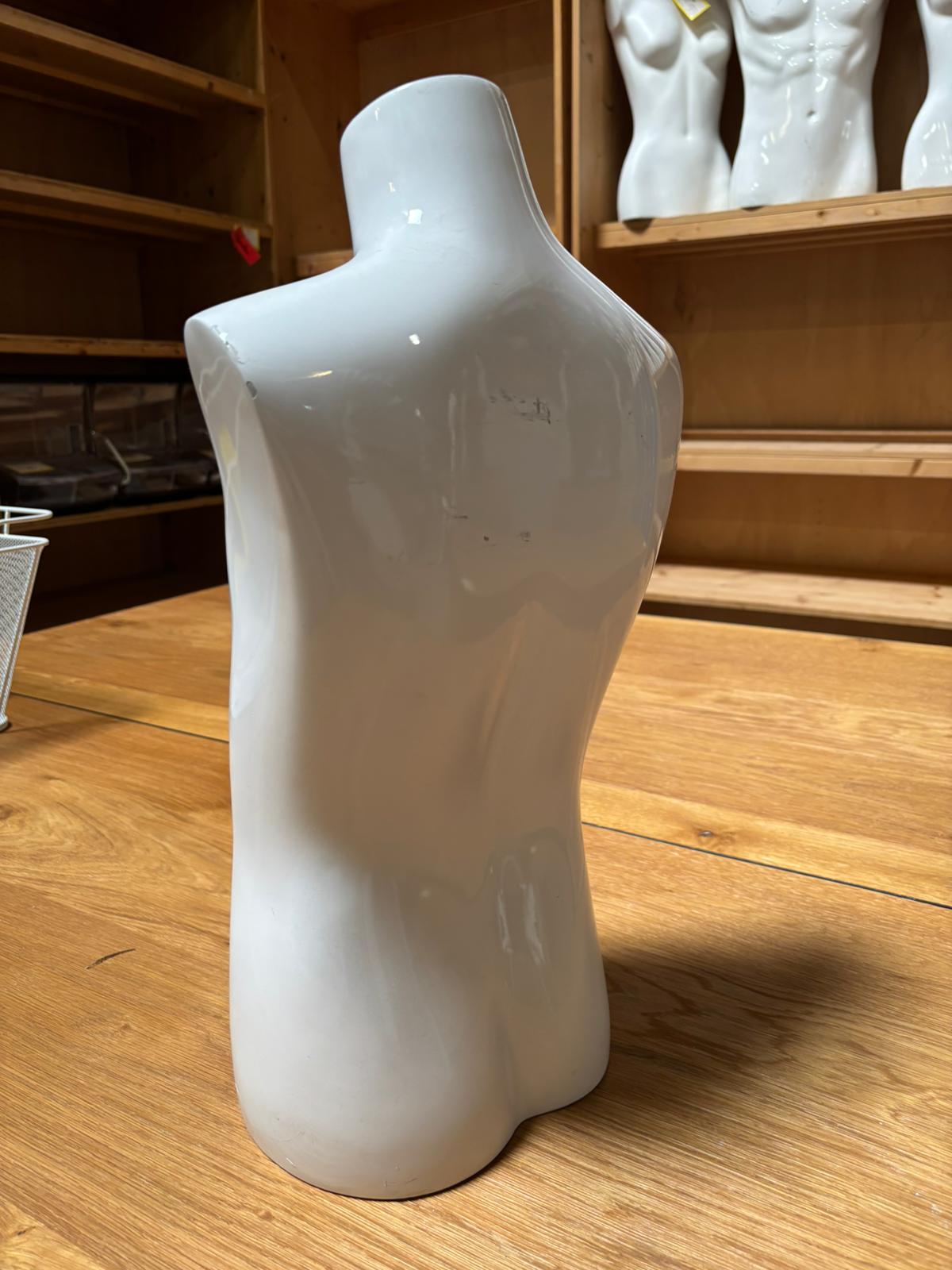 Buste enfant 3/4 ans – Fibre de verre blanc brillant – H 50 cm