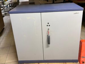 Armoire coffre-fort métallique avec portes blindées (1 clé sur 4) – L114 x l49 x H105 cm