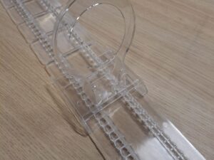 Lot de 15 échelles sécables + chevalets en PVC transparent – L56,5 x l8 cm