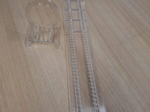 Lot de 15 échelles sécables + chevalets en PVC transparent – L56,5 x l8 cm