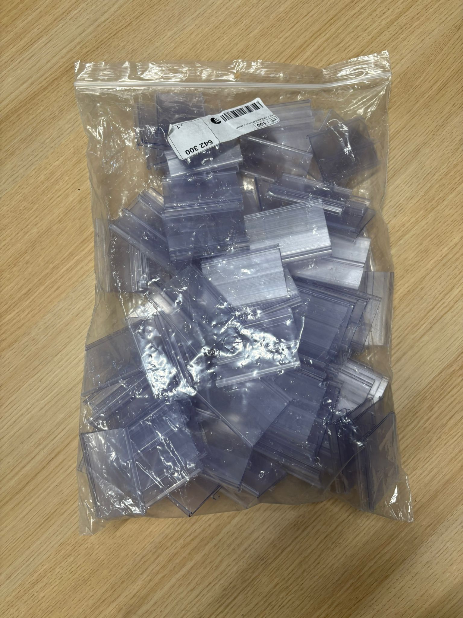 Lot de 100 – Porte étiquette papier individuel – 40 x 65 mm