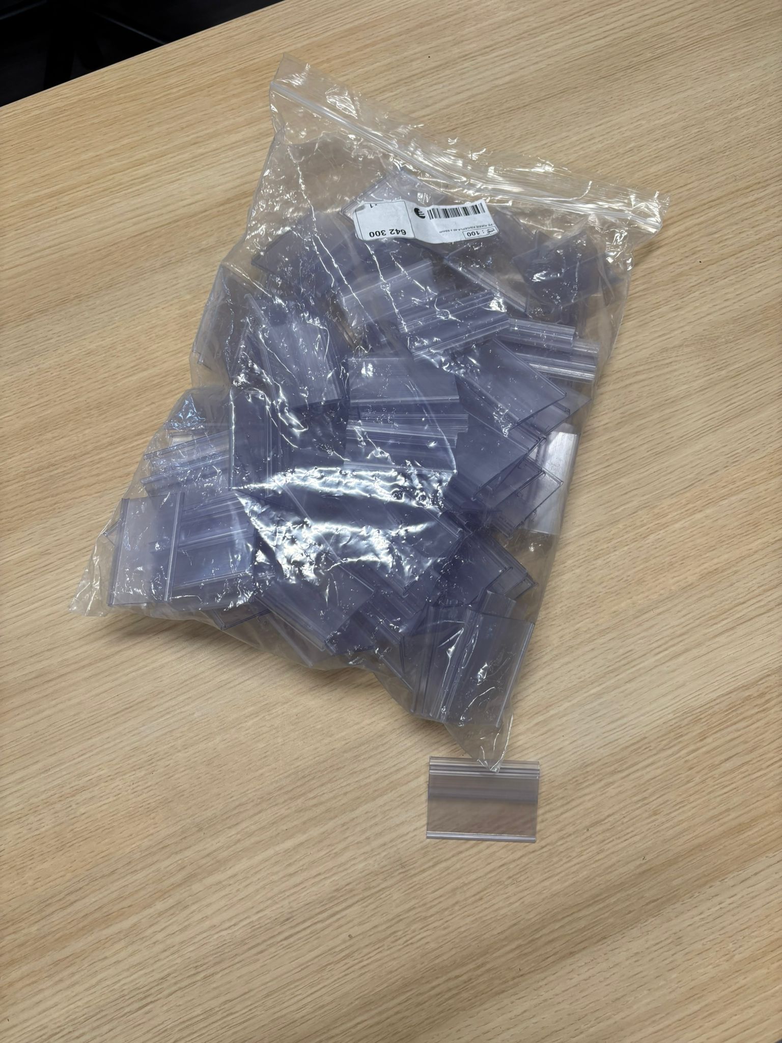 Lot de 100 – Porte étiquette papier individuel – 40 x 65 mm