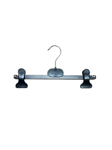 Lot de 100 cintres à pince 28 cm – PVC noir