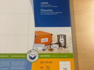 Étiquettes permanentes HERMA – 105 x 57 mm (lot de 100)
