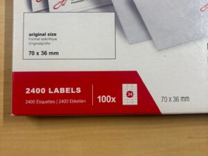 Étiquettes multi-usages papier recyclé Office Depot – 70 x 36 mm (lot de 100 / 2400 étiquettes)