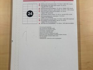 Étiquettes multi-usages papier recyclé Office Depot – 70 x 36 mm (lot de 100 / 2400 étiquettes)
