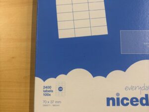 Étiquettes laser Niceday – 70 x 37 mm (lot de 100 / 2400 étiquettes)