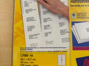 Étiquettes laser adresses Avery – 99,1 x 67,7 mm (lot de 40 / 320 étiquettes)