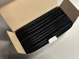 Lot de 100 peignes de reliure plastiques noirs 12 mm Lyreco – 21 anneaux