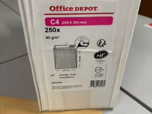 Lot de 250 enveloppes C4 Office Dépôt – 229 x 324 mm