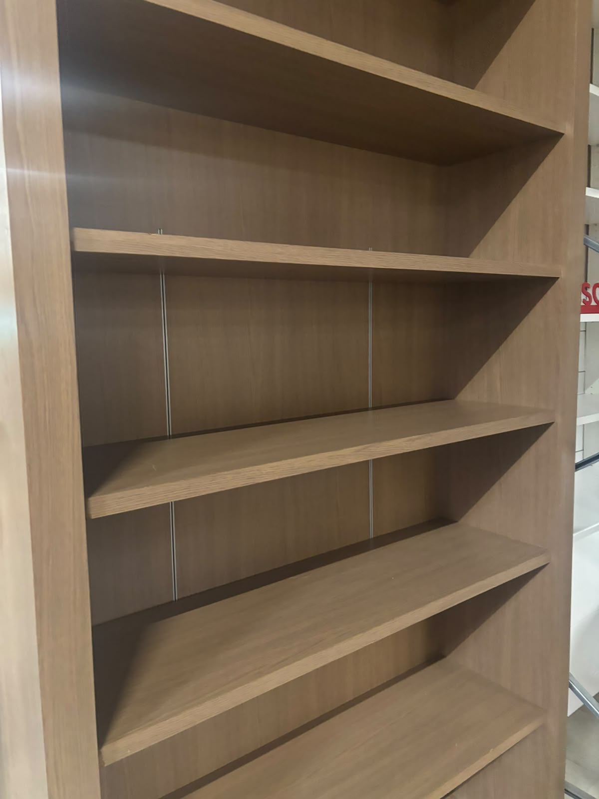 Étagère bibliothèque en bois avec 4 tablettes – 134 x 250 x 43 cm – Image 4