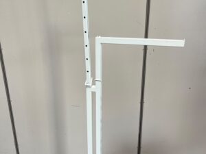 Portant métallique blanc à 2 bras réglables – H184 cm